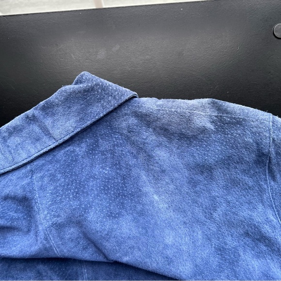 *SOLD*Vintage Clio Blue Suede Jacket Size 14 - Picture 12 of 15